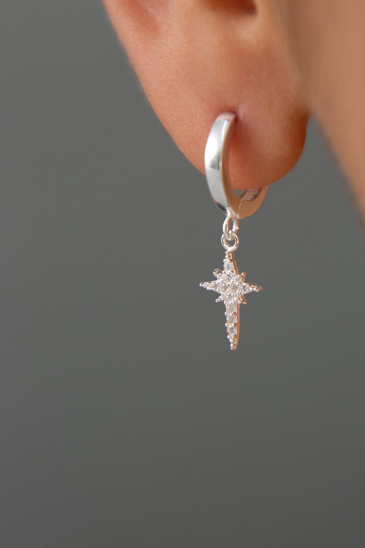 Wholesale Women's 925 Sterling Silver North Star Earrings