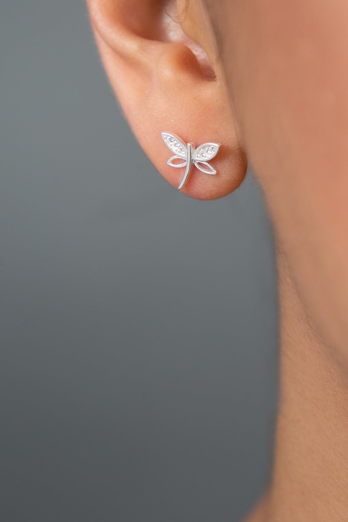 Wholesale Women's Dragonfly Design 925 Sterling Silver Earrings